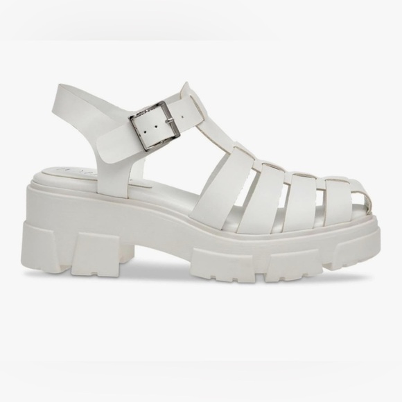 Wild Pair White Strappy Sandals - Picture 4 of 9